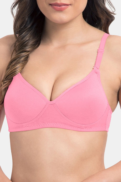Komli Padded Non-Wired Full Coverage T-Shirt Bra - Baby Pink — image 8